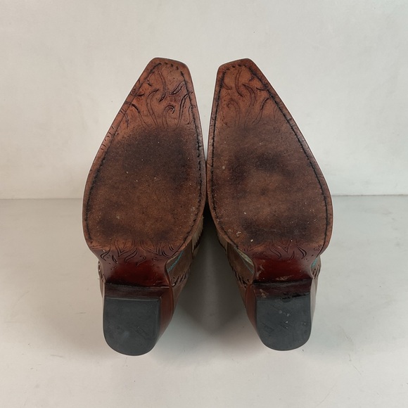 Tony Lama Cassidy & Santa Fe Cowgirl Boots 5 B Tooled Inlay (2) Pair - Picture 2 of 16